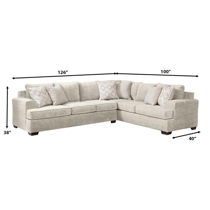 Behold Home 2580 2 pc Sectional - Ritzy Cream IMAGE 3