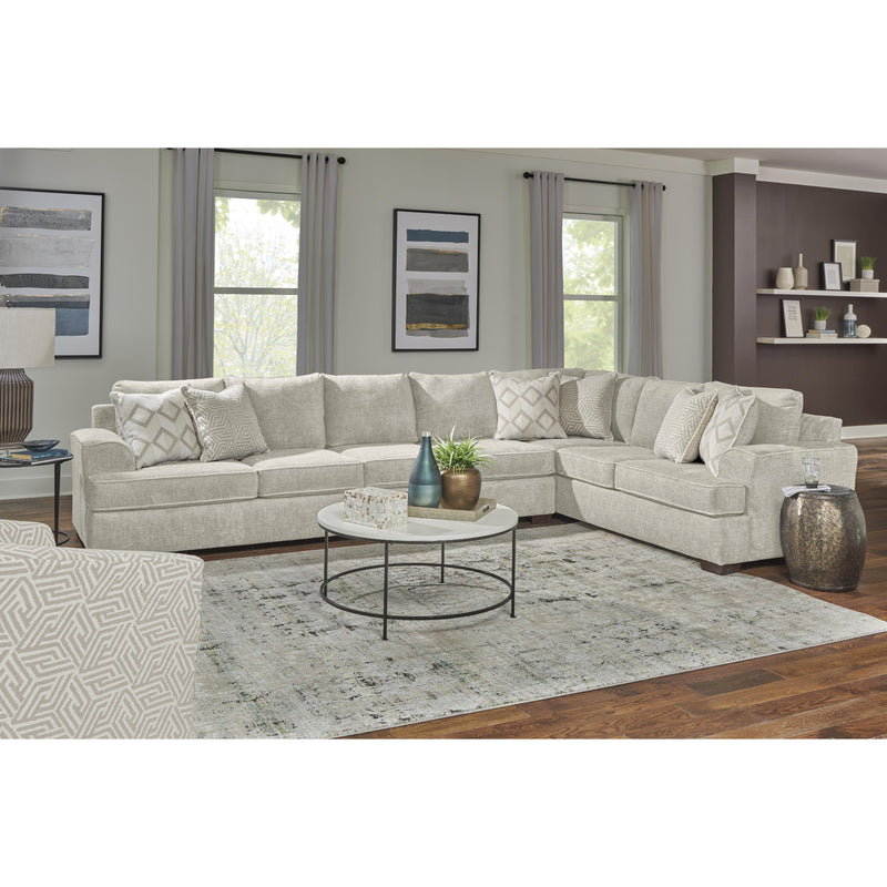 Behold Home 2580 3 pc Sectional (w Armless) - Ritzy Cream IMAGE 1