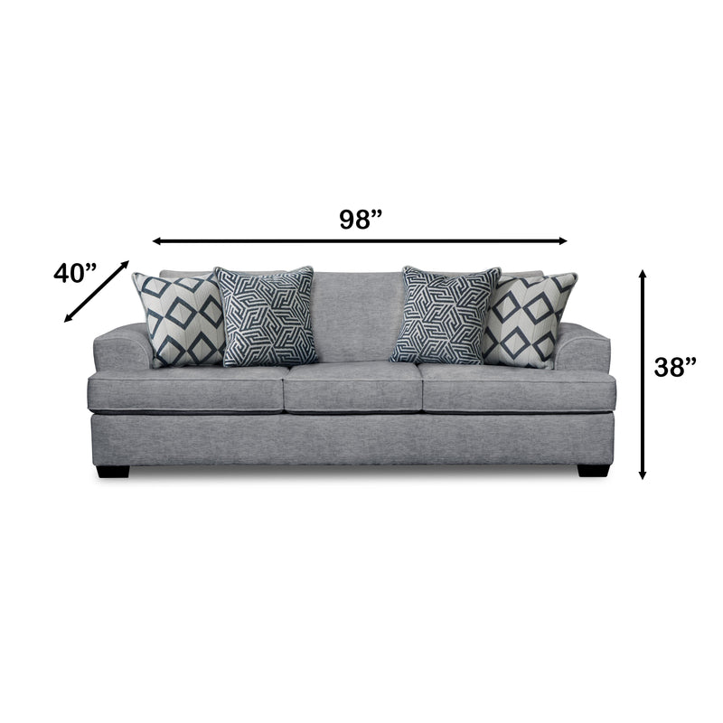 Behold Home 2580-03 Sofa - Ritzy Gray IMAGE 3