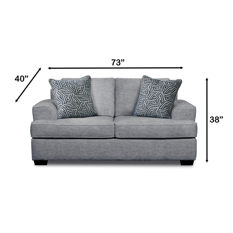 Behold Home 2580-02 Loveseat - Ritzy Gray IMAGE 3