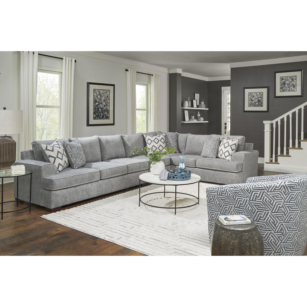 Behold Ritzy Sectional Behold Home 2580 3 pc Sectional (w Armless) - Ritzy Gray