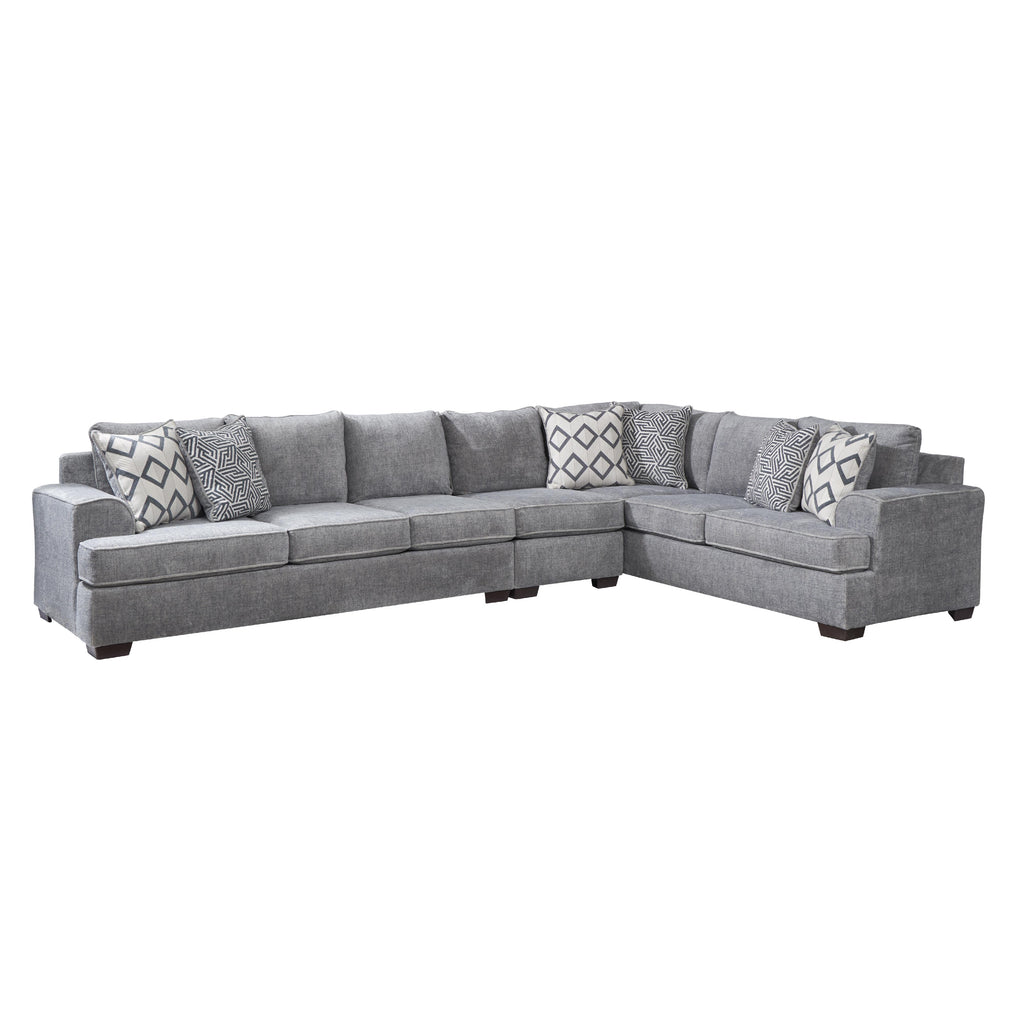 Behold Ritzy Sectional Behold Home 2580 3 pc Sectional (w Armless) - Ritzy Gray