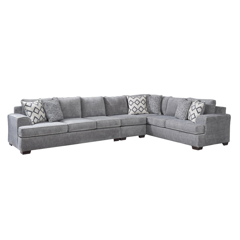 Behold Home 2580 3 pc Sectional (w Armless) - Ritzy Gray IMAGE 2