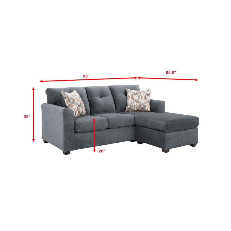 Behold Home 3900-23 Sofa Chaise - Jardin Charcoal IMAGE 5