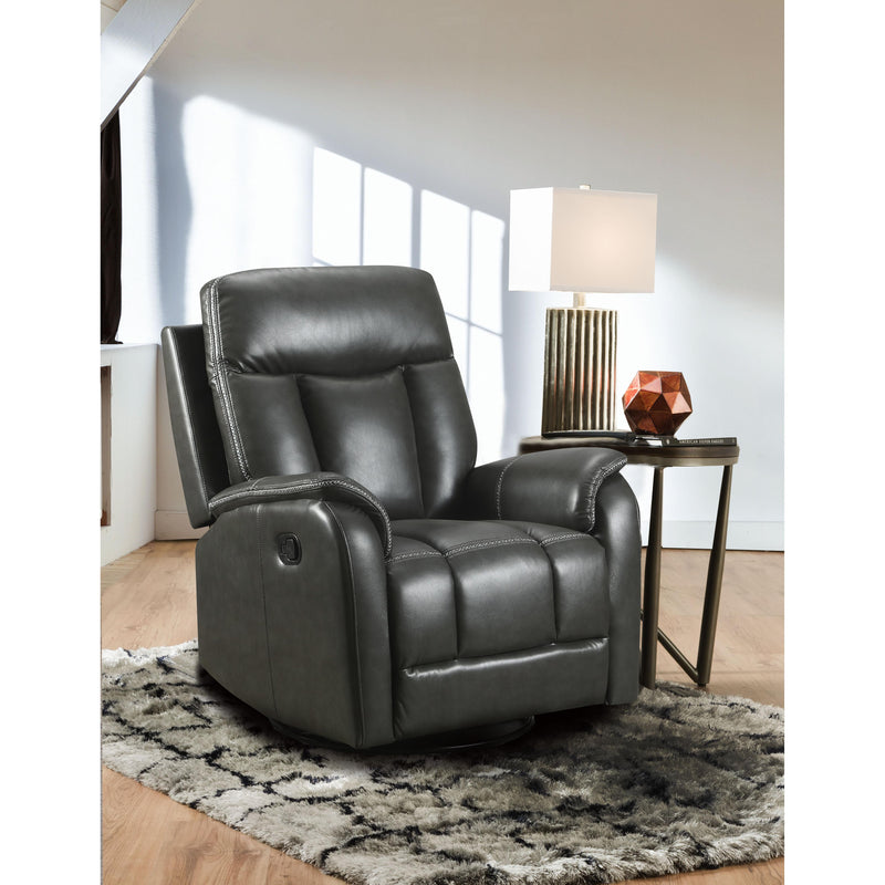 Behold Home 106-65S Swivel Glider Recliner - Jamey Charcoal IMAGE 1