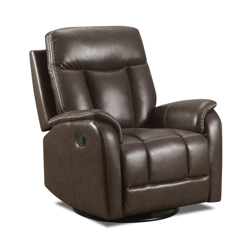 Behold Home 106-65S Swivel Glider Recliner - Jamey Chocolate IMAGE 2