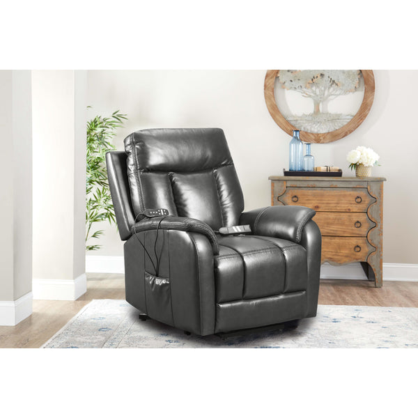 Behold Home 106L-66PP Dual Power Lift Chair w/ Heat & Massage - Jamey Charcoal IMAGE 1