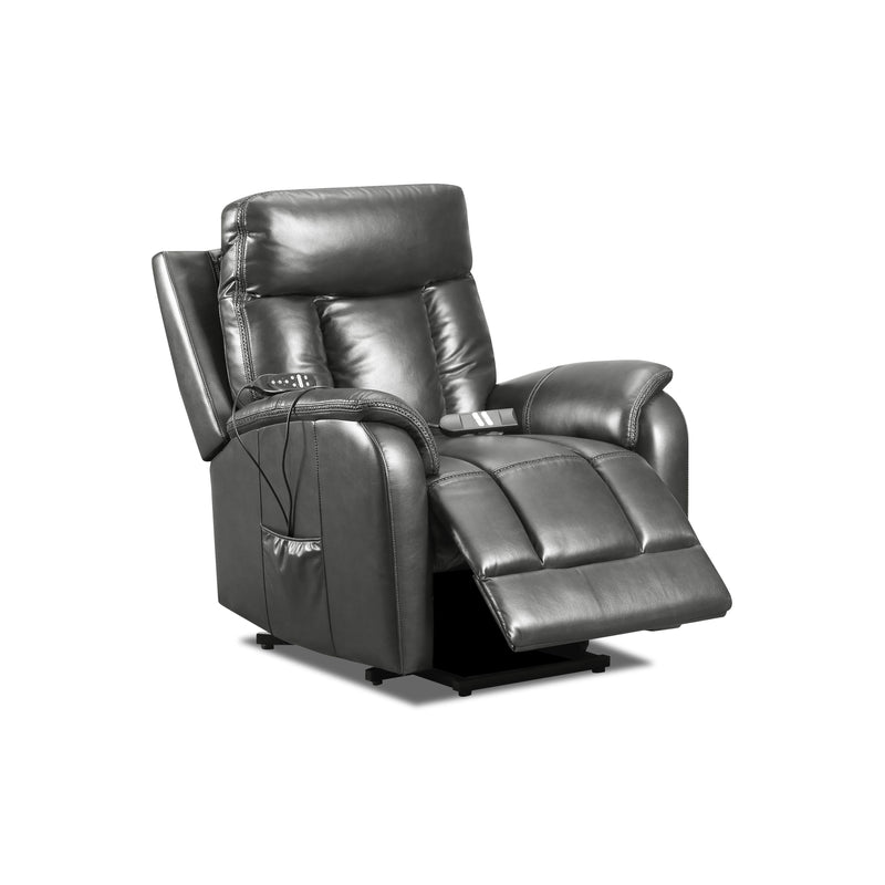 Behold Home 106L-66PP Dual Power Lift Chair w/ Heat & Massage - Jamey Charcoal IMAGE 5