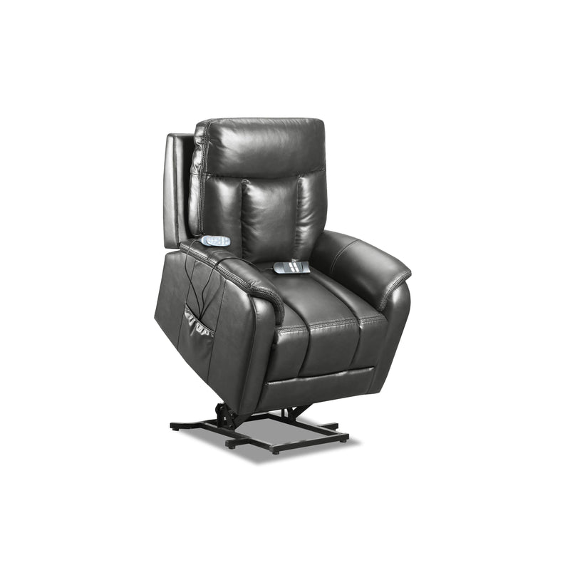 Behold Home 106L-66PP Dual Power Lift Chair w/ Heat & Massage - Jamey Charcoal IMAGE 8