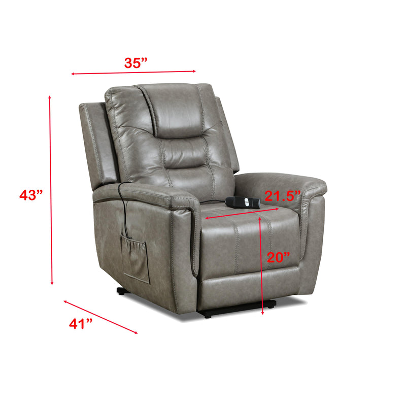 Behold Home 107L-66P Power Lift Chair - Charlie Grey IMAGE 3