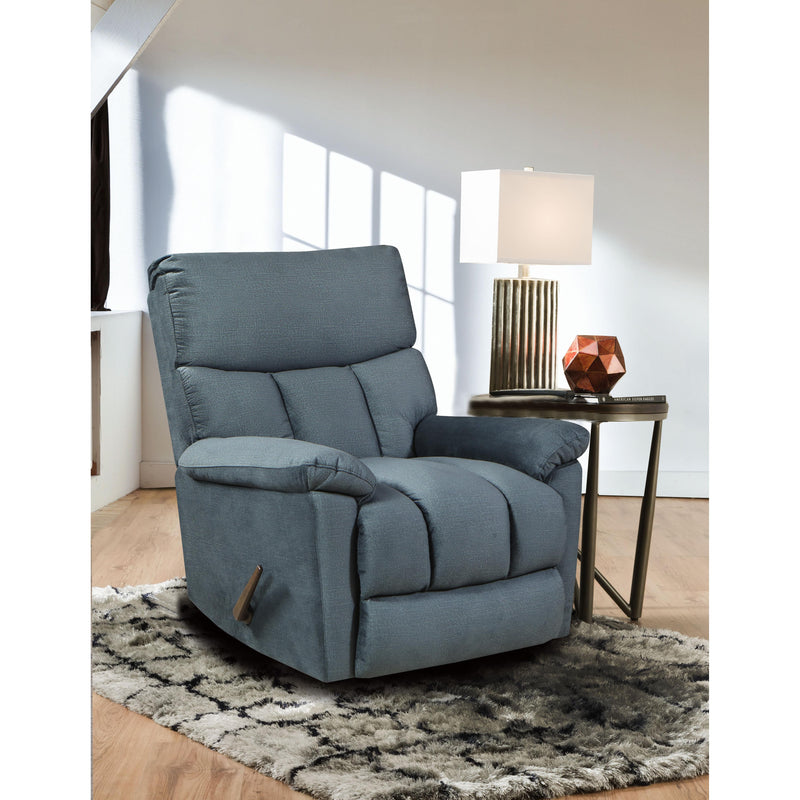 Behold Home 7580-65 Glider Recliner - Brookwood Navy IMAGE 1