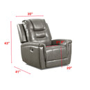 Behold Home 107-65 Recliner - Charlie Grey IMAGE 3