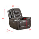 Behold Home 107-65 Recliner - Charlie Chocolate IMAGE 3