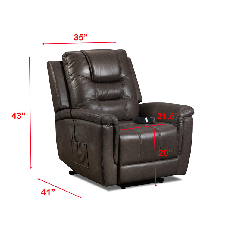 Behold Home 107L-66P Lift Recliner - Charlie Chocolate IMAGE 3