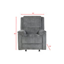 Behold Home 7578-65 Glider Recliner - Abington Charcoal IMAGE 3