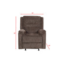 Behold Home 7578-65 Glider Recliner - Abington Chocolate IMAGE 3