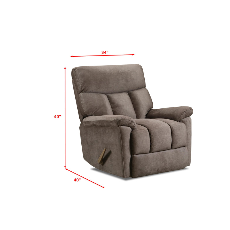 Behold Home 7580-65 Glider Recliner - Brookwood Chocolate IMAGE 3