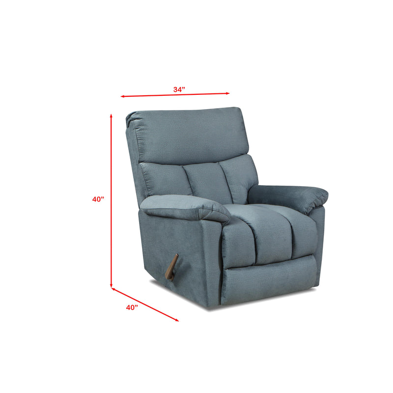 Behold Home 7580-65 Glider Recliner - Brookwood Navy IMAGE 3