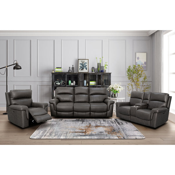 Behold Home 7483-39 Sofa w/ Popout Cup Holders - Lambeau Charcoal IMAGE 1