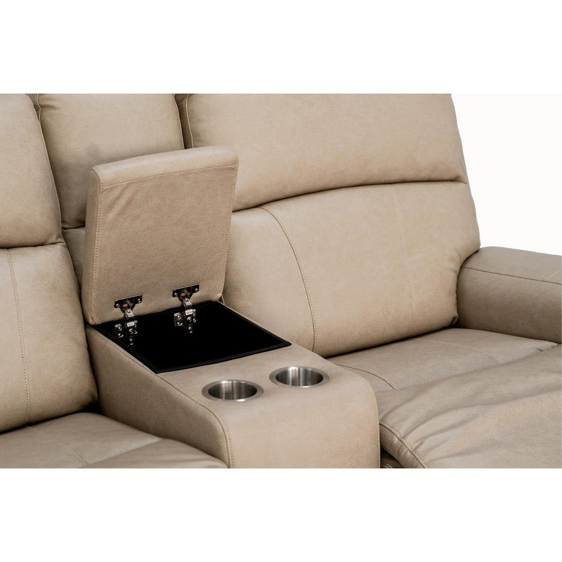 Behold Home 7483-29 Console Loveseat w/ Popout Cup Holders - Lambeau Sand IMAGE 4