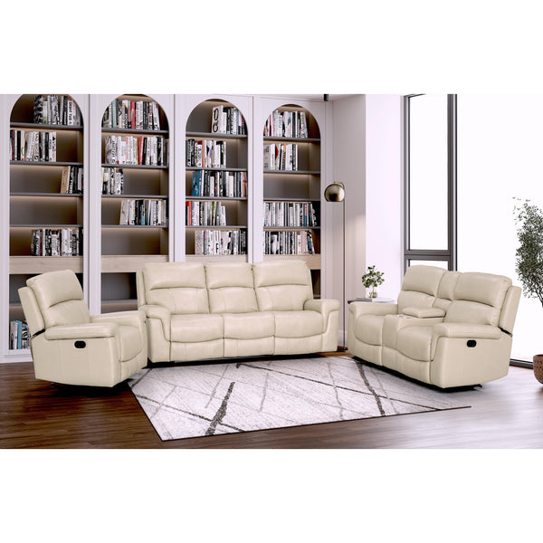 Behold Home 7483-39 Sofa w/ Popout Cup Holders - Lambeau Stone Leather IMAGE 1