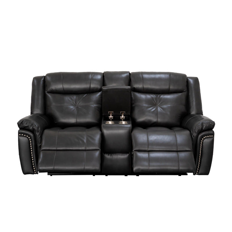 Behold Home 7487-29 Console Loveseat w/ Popout Cup Holders - Belaire Chestnut IMAGE 4