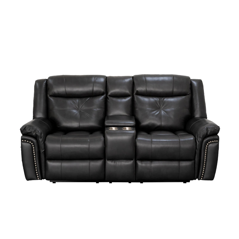 Behold Home 7487-29 Console Loveseat w/ Popout Cup Holders - Belaire Chestnut IMAGE 5