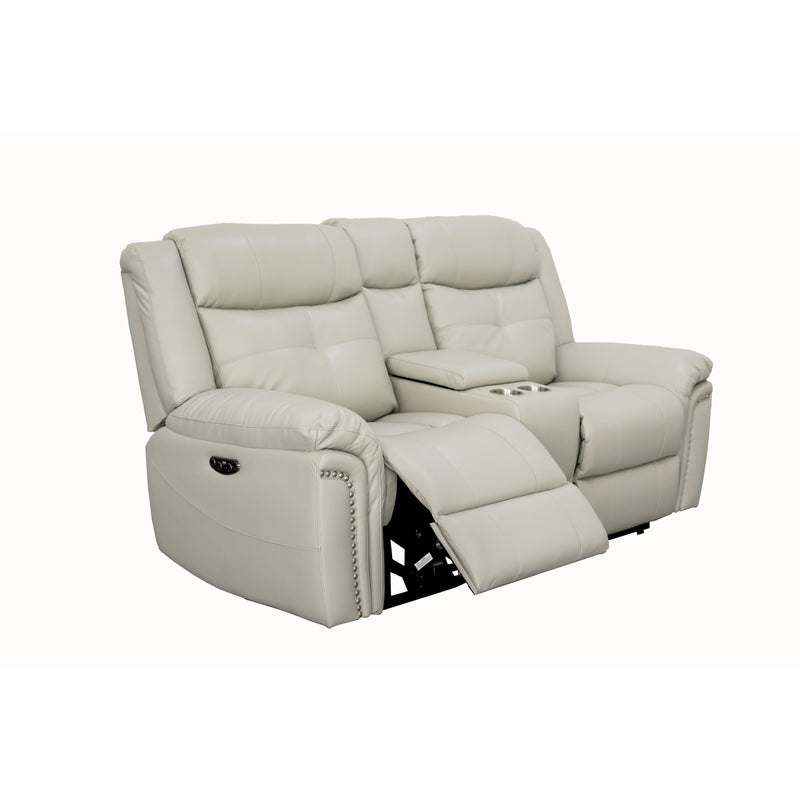 Behold Home 7487-29 Console Loveseat w/ Popout Cup Holders - Belaire Platinum IMAGE 6