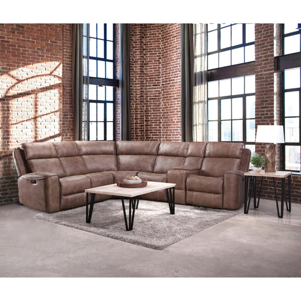 Behold Home 7529 6 pc Sectional - Aspen Mocha IMAGE 1