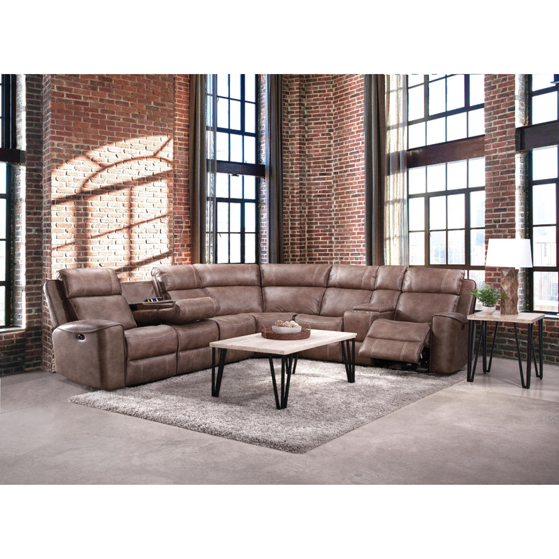 Behold Home 7529 7 pc Sectional - Aspen Mocha IMAGE 2