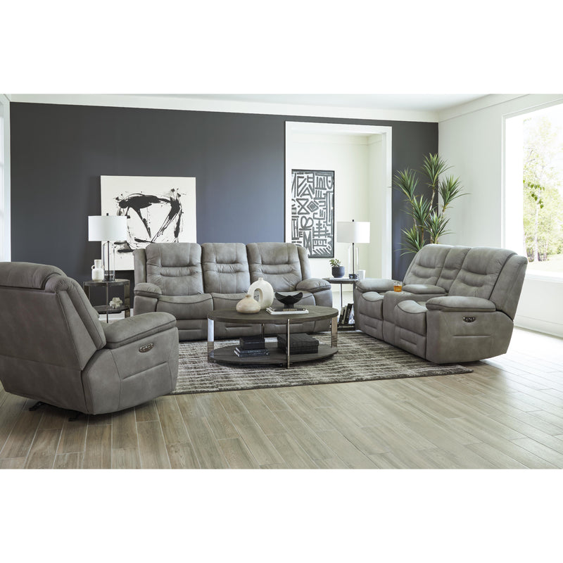 Behold Home 7531-27 Motion Console Loveseat - Harley Grey IMAGE 1