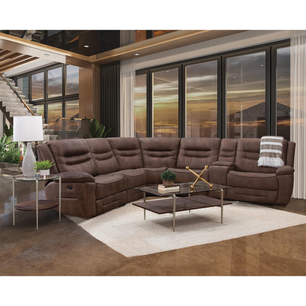 Behold Home 7531 6 pc Sectional - Harley Brown IMAGE 1