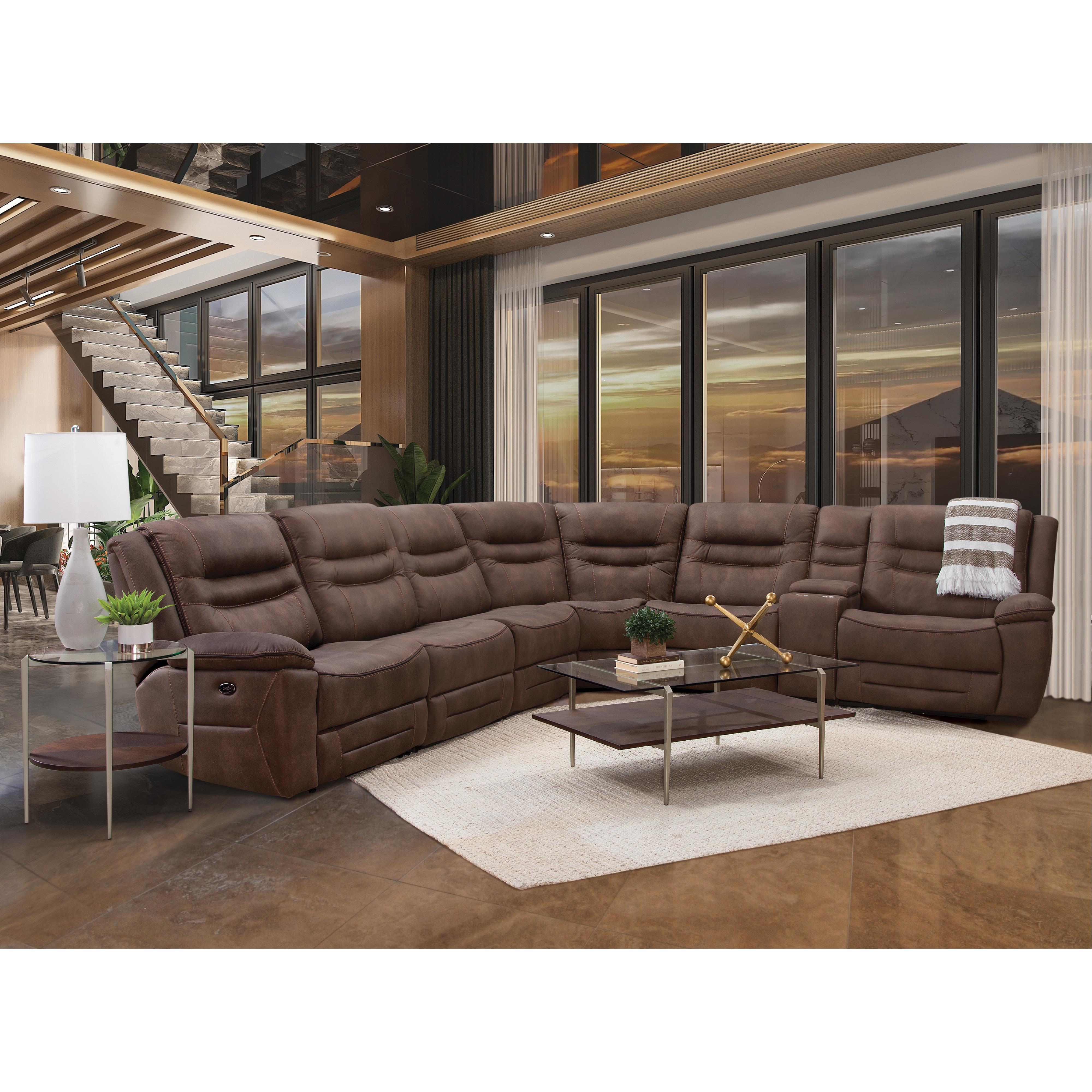 Behold Home 7531 7 pc Sectional - Harley Brown