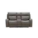 Behold Home 7552-27 Manual Console Loveseat w Popout Cup Holders - Newport Pewter IMAGE 2