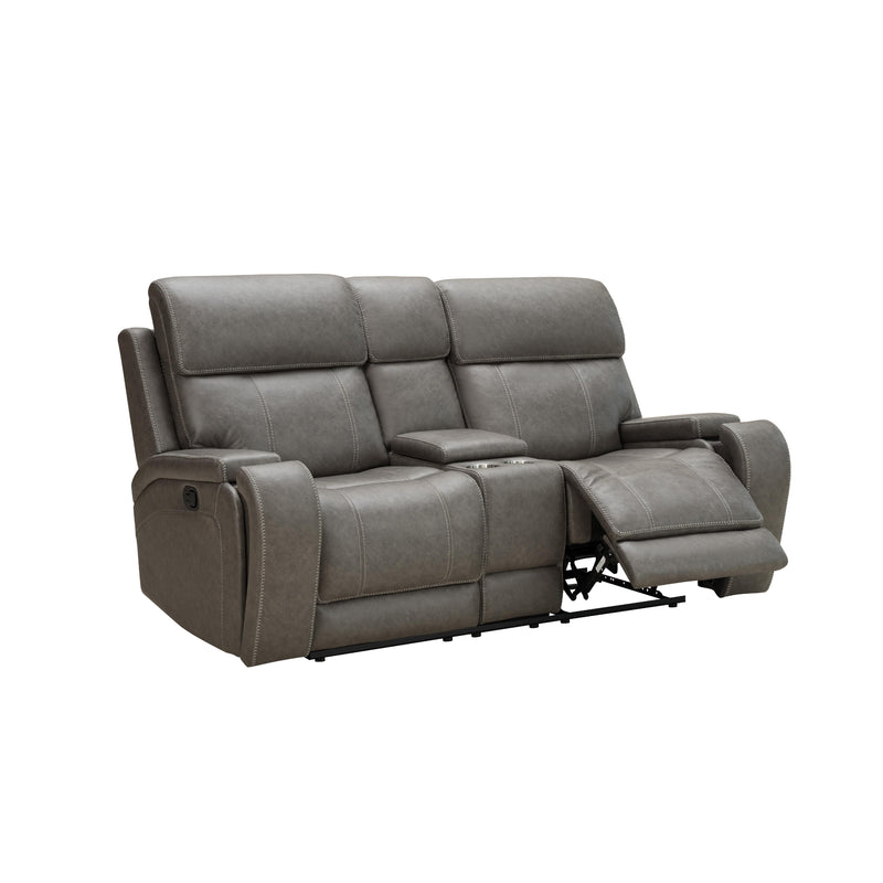 Behold Home 7552-27 Manual Console Loveseat w Popout Cup Holders - Newport Pewter IMAGE 3