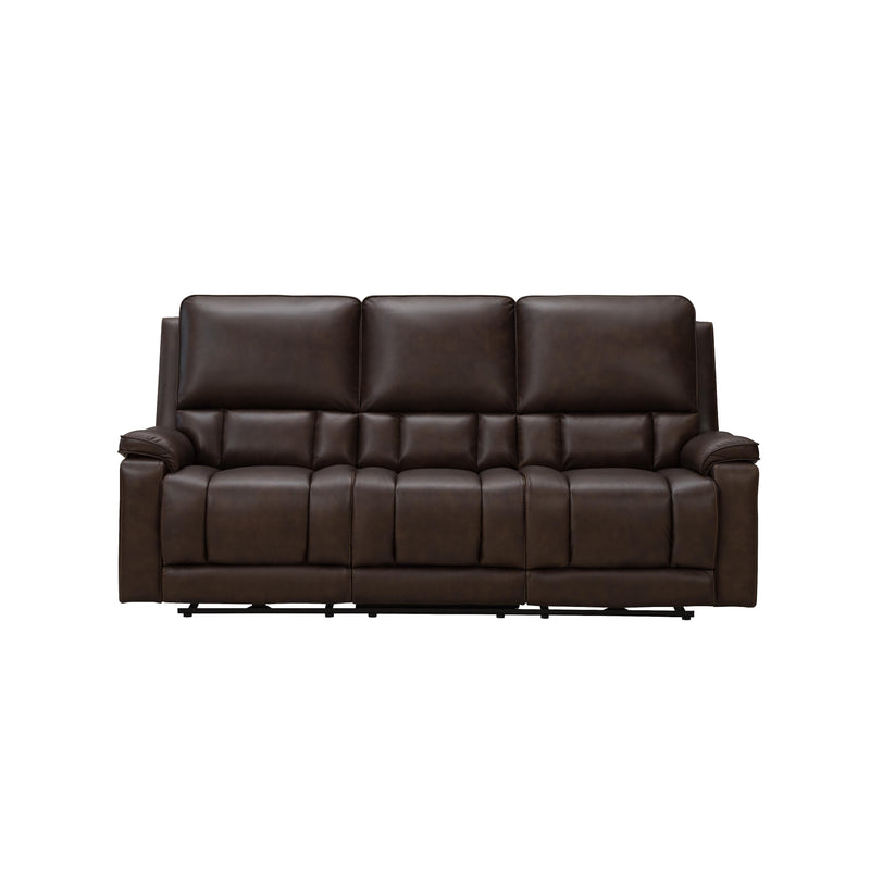 Behold Home 7581-39 Manual Motion Sofa - Stapleton Mocha Leather IMAGE 2