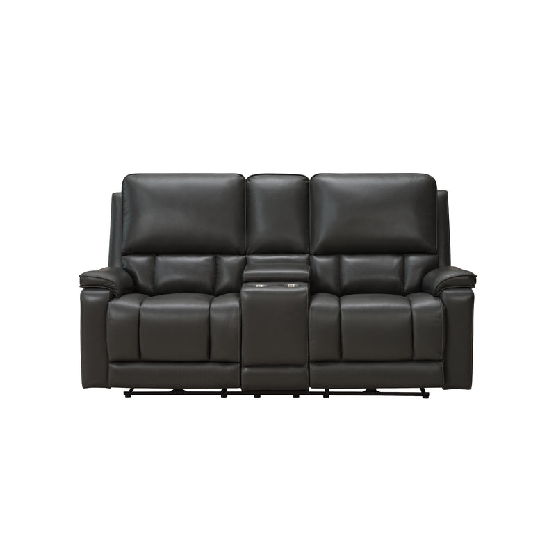 Behold Home 7581-39 Manual Motion Sofa - Stapleton Smoke Leather IMAGE 2