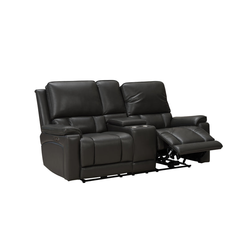 Behold Home 7581-39 Manual Motion Sofa - Stapleton Smoke Leather IMAGE 3