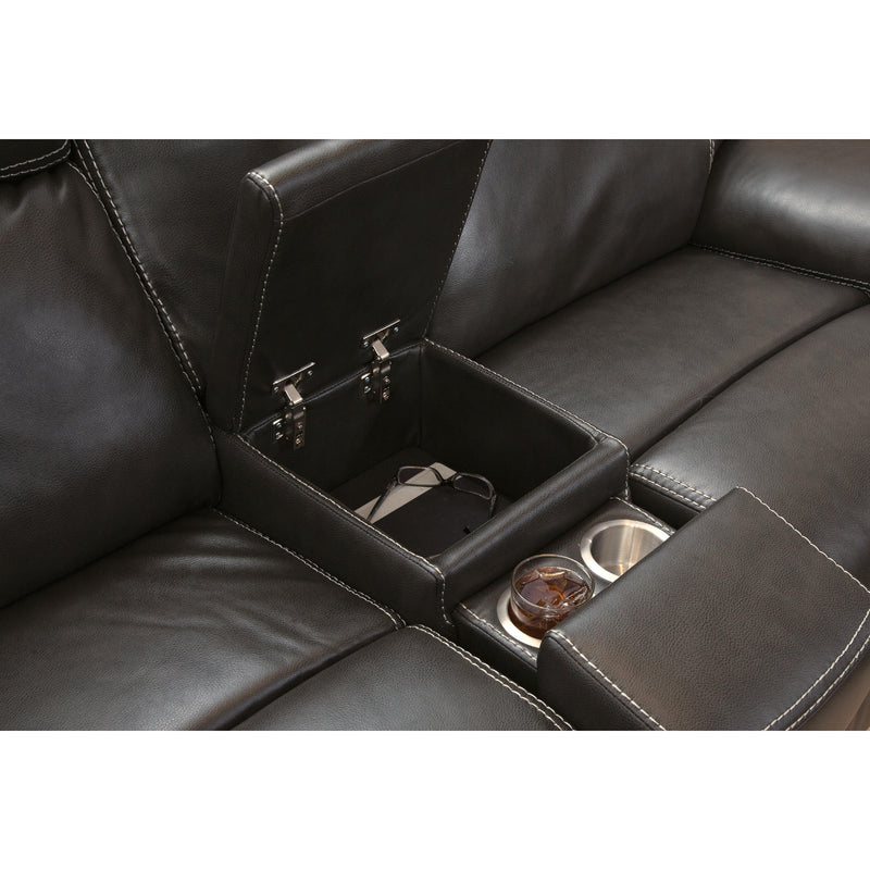 Behold Home 7585-27 Manual Console Loveseat - Meridian Midnight IMAGE 4