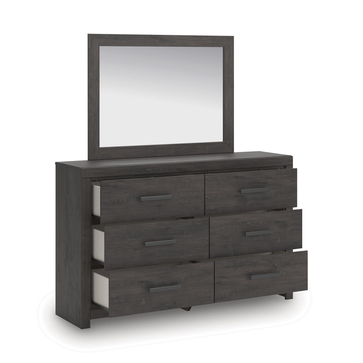 dark grey dresser with mirror Signature Design by Ashley Prendonea B3789B1 and bedroom dresser with mirror