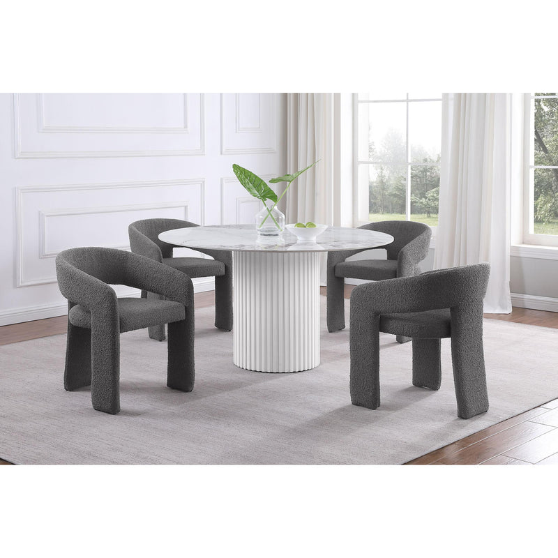 Coaster Furniture Round Acadia Dining Table with Stone Top and Pedestal Base 105580 IMAGE 5