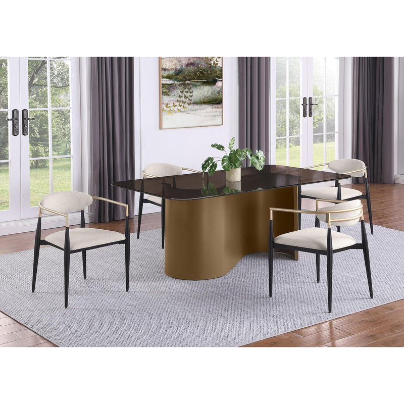 Coaster Furniture Edson Dining Table with Glass Top and Pedestal Base 105761 IMAGE 5