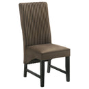  Coaster Furniture Barrand 106388 Upholstered Dining Side Chair - Chocolate IMAGE 1