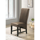  Coaster Furniture Barrand 106388 Upholstered Dining Side Chair - Chocolate IMAGE 2