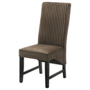  Coaster Furniture Barrand 106388 Upholstered Dining Side Chair - Chocolate IMAGE 4
