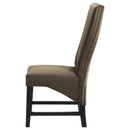  Coaster Furniture Barrand 106388 Upholstered Dining Side Chair - Chocolate IMAGE 5