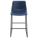  Coaster Furniture Zuni 107208 Faux Leather Upholstered Counter Chair - Blue IMAGE 3