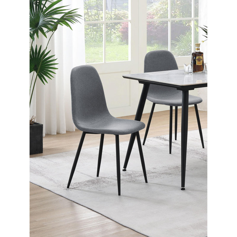  Coaster Furniture Dennison 108532 Upholstered Dining Side Chair - Grey IMAGE 2