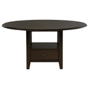 Coaster Furniture Twyla 115100 60-inch Round Dining Table with Drawer - Dark Cocoa IMAGE 3