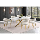  Coaster Furniture Venera 150541 Rectangular 79-inch Faux Marble Dining Table - White IMAGE 8